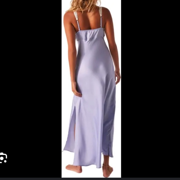 FP Free People Intimatley Country Side Lace Nightgown Lavender Purple Lilac XS - Picture 5 of 8